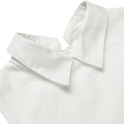 Mini girls white shirt black leggings outfit